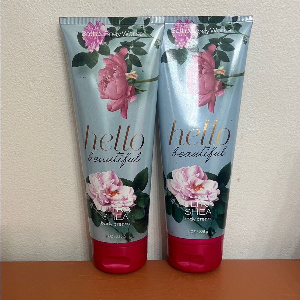 Bath & Body Works Hello Beautiful Shea Body Cream - Pink and Blue